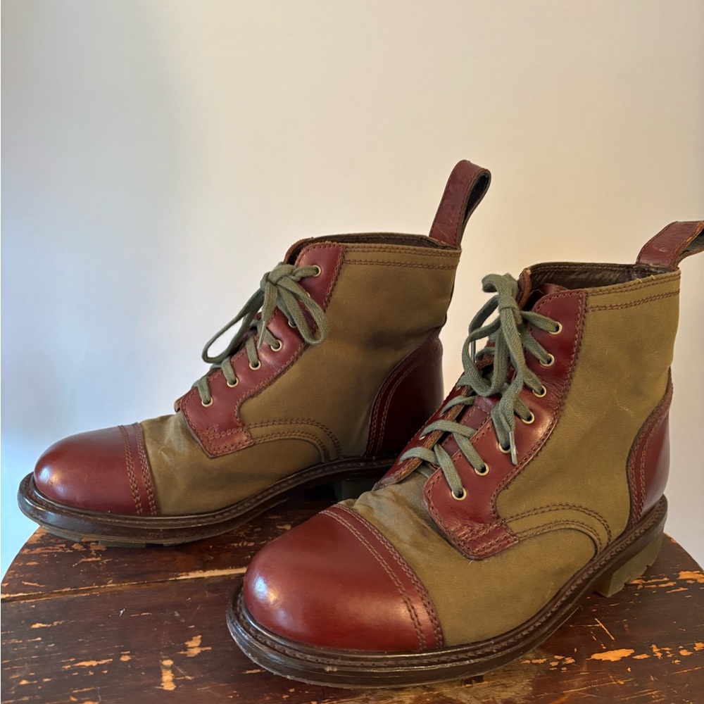 Vintage Dr. Marten’s Oil Clothe and Leather Ferdinand Boot. Wos 8 Men’s 7. Mint! - Picture 4 of 10